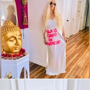 Talk is cheap I'm expensive slip dress